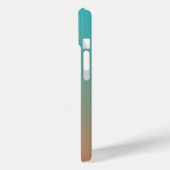 Gepersonaliseerd bruin en blauw ombre Case-Mate iPhone case (Achterkant / Links)