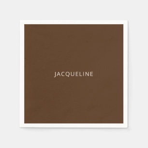 Gepersonaliseerd bruin Vrijgezellenfeest Servet