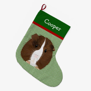 Gepersonaliseerd Bruin, Wit en Zwart Proefkonijn Grote Kerstsok