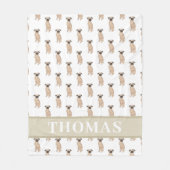 Gepersonaliseerd Brussel Griffon Fleece Deken (Voorkant)