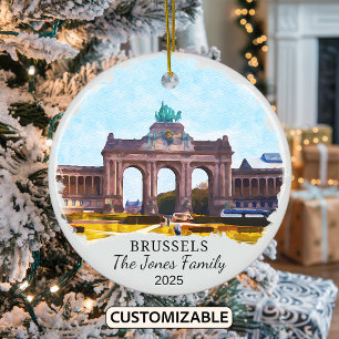 Gepersonaliseerd Brussel Ornament, België Gift Keramisch Ornament
