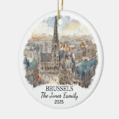 Gepersonaliseerd Brussel Ornament, België Gift Keramisch Ornament (Links)