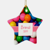 Gepersonaliseerd BubblegumOrnament Keramisch Ornament (Rechts)