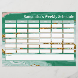 Gepersonaliseerd budget Green Marble Class Schema
