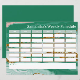 Gepersonaliseerd budget Green Marble Class Schema