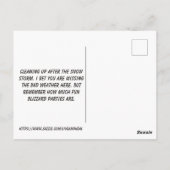 Gepersonaliseerd buffel-Afbeeldingen WinterStorm Briefkaart (Achterkant)