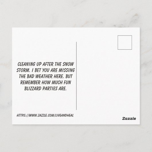 Gepersonaliseerd buffel-Afbeeldingen WinterStorm Briefkaart (Achterkant)