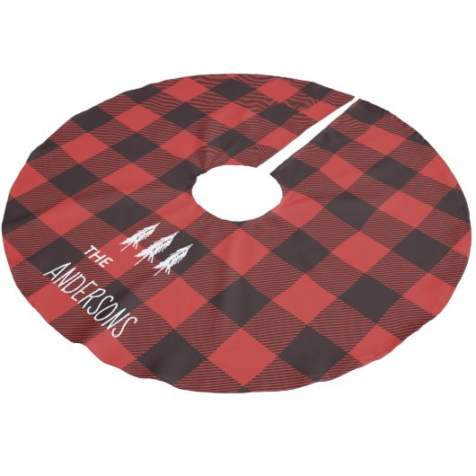 Gepersonaliseerd buffel-kalkland kerstboom rok (Gekanteld)