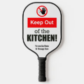Gepersonaliseerd Buiten de Keuken Grappig Pickleball Paddle (Voorkant)