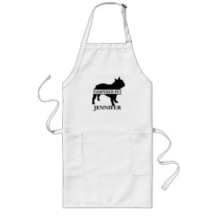 Gepersonaliseerd Bulldog Pet Groomer Apron Lang Schort