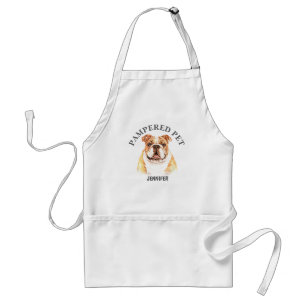 Gepersonaliseerd Bulldog Pet Groomer Apron Standaard Schort