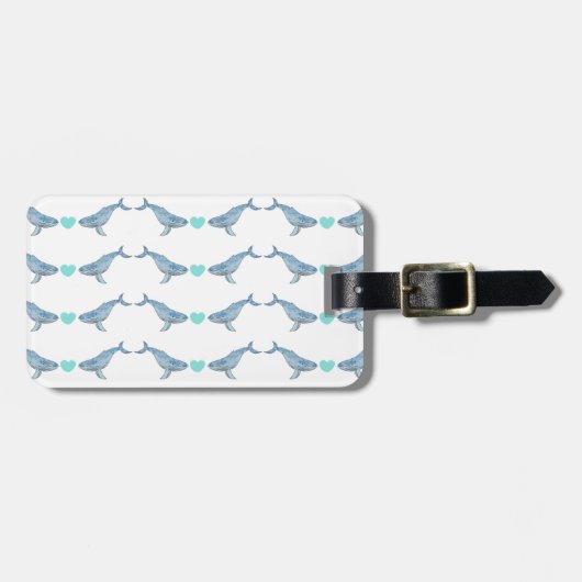 Gepersonaliseerd bultrug walvis Bagagelabel (Voorkant horizontaal)