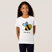 Gepersonaliseerd Bumblebee Patroon T-Shirt (Voorkant volledig)