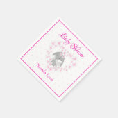 Gepersonaliseerd Bunny Rabbit Girl Pink Baby showe Servet (Hoek)