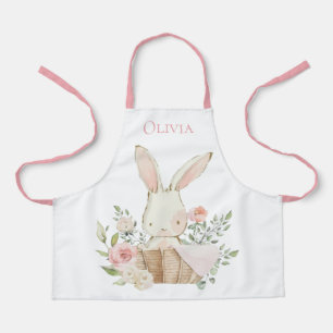 Gepersonaliseerd Bunny Rabbit roze Schort