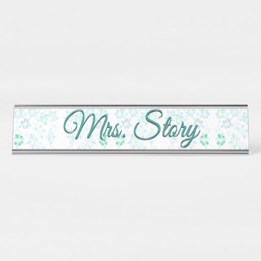 Gepersonaliseerd bureau Bord Bureau Naambordje (Voorkant)