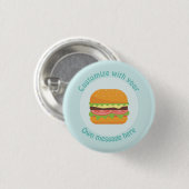 Gepersonaliseerd Burger Ronde Button 3,2 Cm (Voorkant /achterkant)