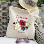 gepersonaliseerd Burgundy Bridesmaid Wedding Gift  Tote Bag<br><div class="desc">Als u op "Deze sjabloon personaliseren" klikt,  kunt u deze nog verder aanpassen. U kunt de lettertypegrootte,  de lettertypekleur en nog veel meer wijzigen! Bekijk in onze winkel 1000  overeenkomende objecten.</div>