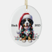 Gepersonaliseerd Burnese Mountain Dog Xmas Keramisch Ornament (Rechts)