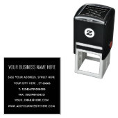 Gepersonaliseerd Business Address Info Modern Zelfinktende Stempel (In situ)