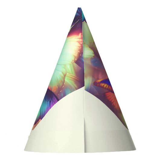 Gepersonaliseerd Butterfly Party Pet Feesthoedjes (Achterkant)