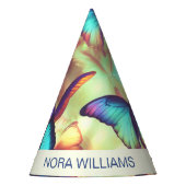 Gepersonaliseerd Butterfly Party Pet Feesthoedjes (Voorkant)