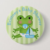 Gepersonaliseerd Button van kikkerBaby shower (Voorkant)