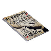 Gepersonaliseerd cadeau aan mijn man, thuisdecor notitieboek (Rechterzijde)