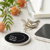 Gepersonaliseerd cadeau idee Creëer uw eigen ontwe Sleutelhanger (Zijkant)