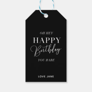 Gepersonaliseerd cadeau label "Happy Birthday", ba Cadeaulabel