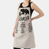 Gepersonaliseerd cadeau met opa's naam opa Beer Schort (Insitu)