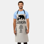 Gepersonaliseerd cadeau met opa's naam opa Beer Schort (Gedragen)