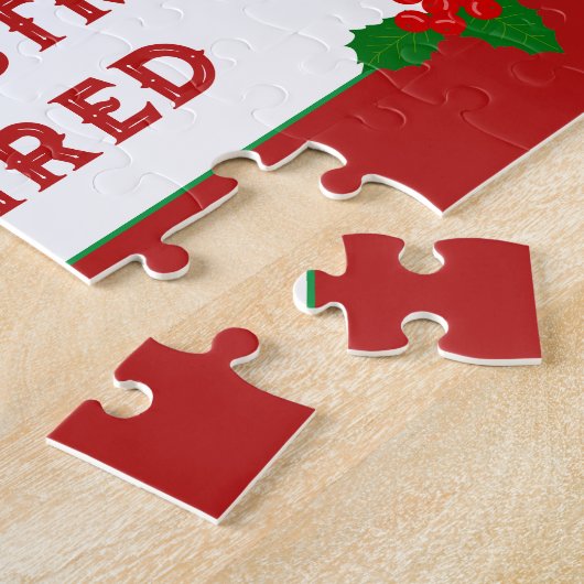 Gepersonaliseerd cadeau! Pensioen Kerstpuzzel Legpuzzel (Zijkant)