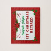 Gepersonaliseerd cadeau! Pensioen Kerstpuzzel Legpuzzel (Verticaal)