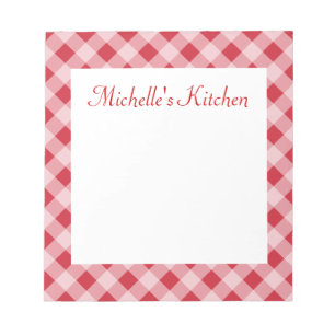 Gepersonaliseerd cadeau van de Rode Keukenlijst No Notitieblok
