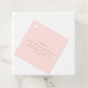 Gepersonaliseerd cadeau van modern elegant roze go bedankjes labels