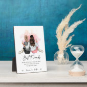 Gepersonaliseerd cadeau voor beste vriend, kerstca fotoplaat (Zijkant)