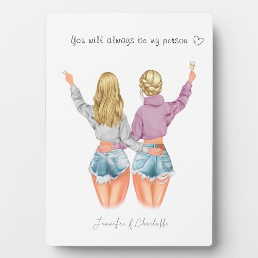 Gepersonaliseerd cadeau voor beste vriend - Licht  Fotoplaat (voorkant)