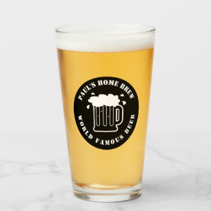 Gepersonaliseerd cadeau voor bier voor mannen in h glas