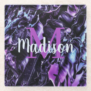 Gepersonaliseerd cadeau voor bruidsmeisje, bruilof glazen onderzetter