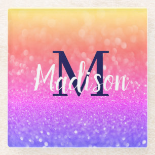 Gepersonaliseerd cadeau voor bruidsmeisje, bruilof glazen onderzetter