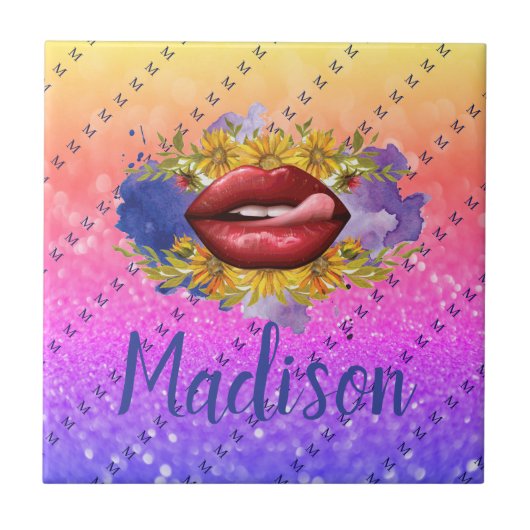 Gepersonaliseerd cadeau voor bruidsmeisje, bruilof tegeltje (Voorkant)