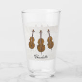Gepersonaliseerd cadeau voor cello glas (Achterkant)