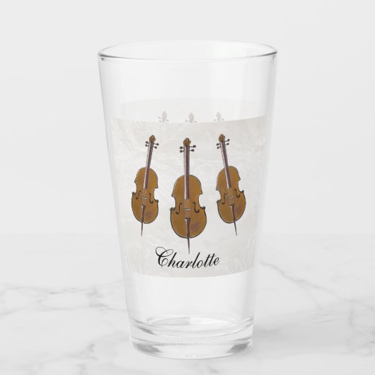 Gepersonaliseerd cadeau voor cello glas (Achterkant)