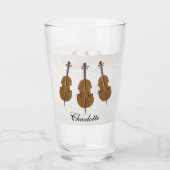 Gepersonaliseerd cadeau voor cello glas (Voorkant)