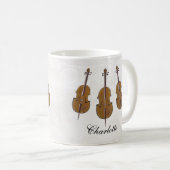 Gepersonaliseerd cadeau voor cello koffiemok (Voorkant rechts)