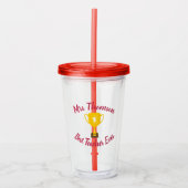 Gepersonaliseerd cadeau voor docenten, Beste leraa Acryl Drinkbeker (Voorkant)
