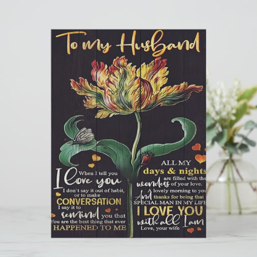 Gepersonaliseerd cadeau voor echtgenoot | Beste ca Menu (Staand voorkant)