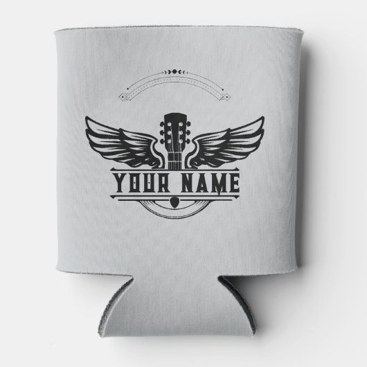 Gepersonaliseerd cadeau voor gitaristen Drinkware Blikjeskoeler (Voorkant)
