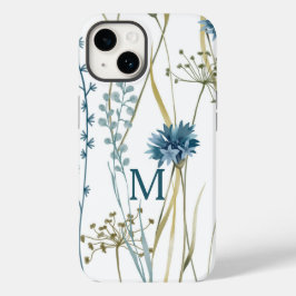 Gepersonaliseerd cadeau voor haar monogram bloem Case-Mate iPhone 14 hoesje